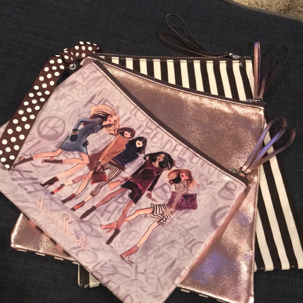 New Henri Bendel Trio Pouches